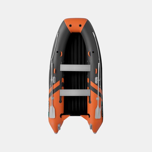 Надувная лодка GLADIATOR E350PRO оранжево-темносерый