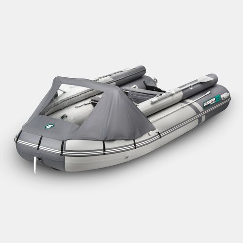 Надувная лодка GLADIATOR E420X PRO светло-темносерый